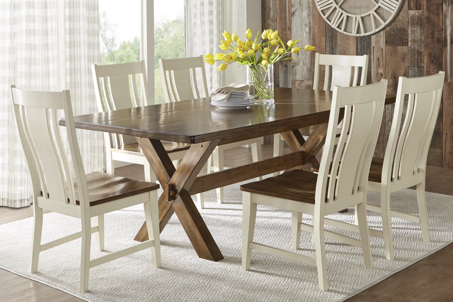 Twin Lakes Brown 84 in. Rectangle Table - Image 2