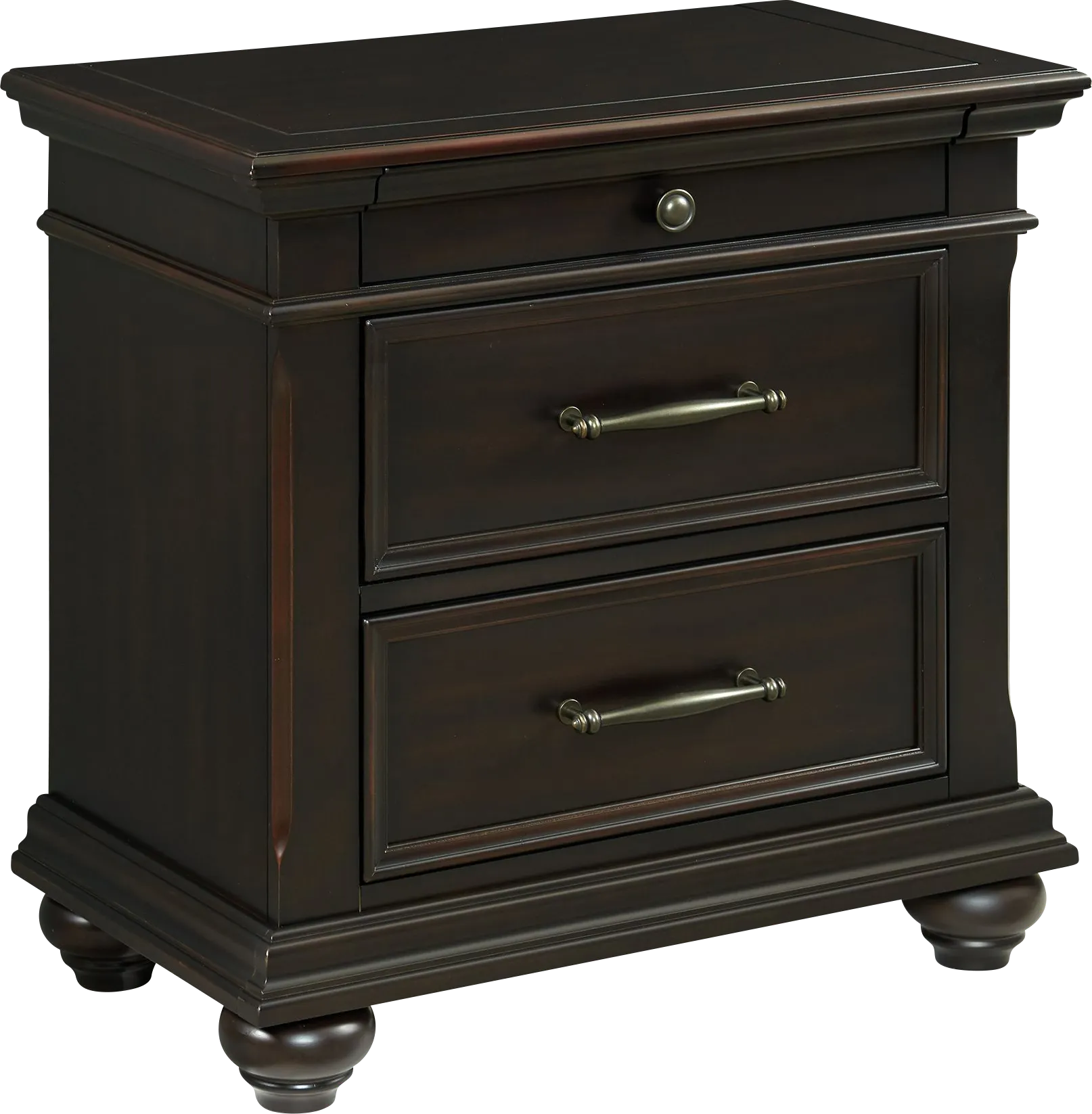 Goodpasture Black Nightstand with USB - Thumbnail - Image 1
