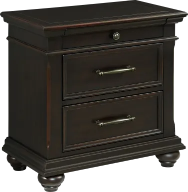 Goodpasture Black Nightstand with USB