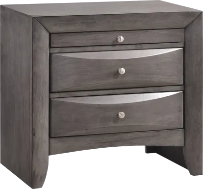 Jimspaces Gray Nightstand