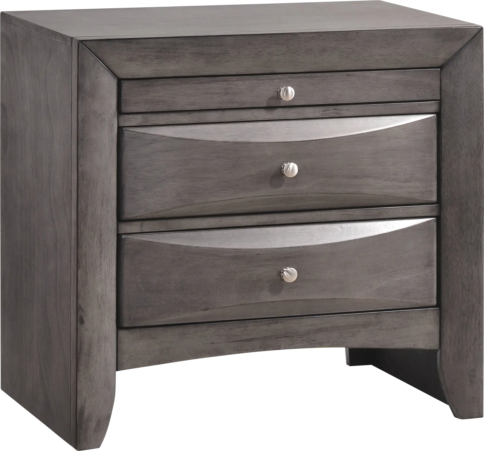 Jimspaces Gray Nightstand