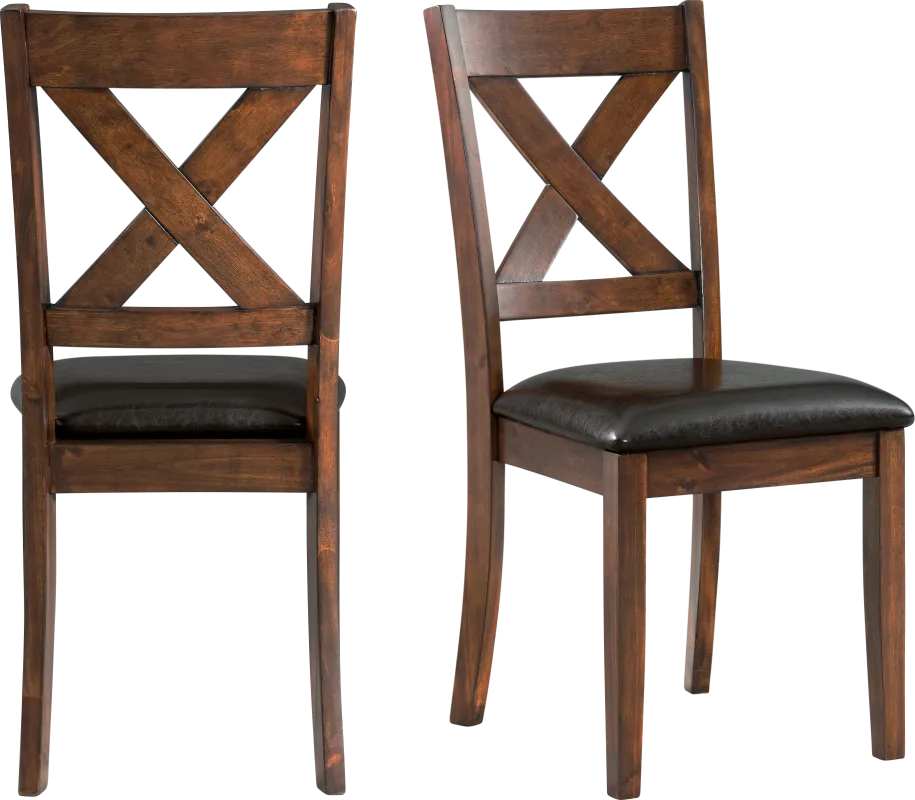 Petalbite Espresso Side Chair, Set of 2