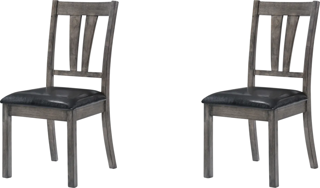 Marcom I Gray Oak Side Chair, Set of 2