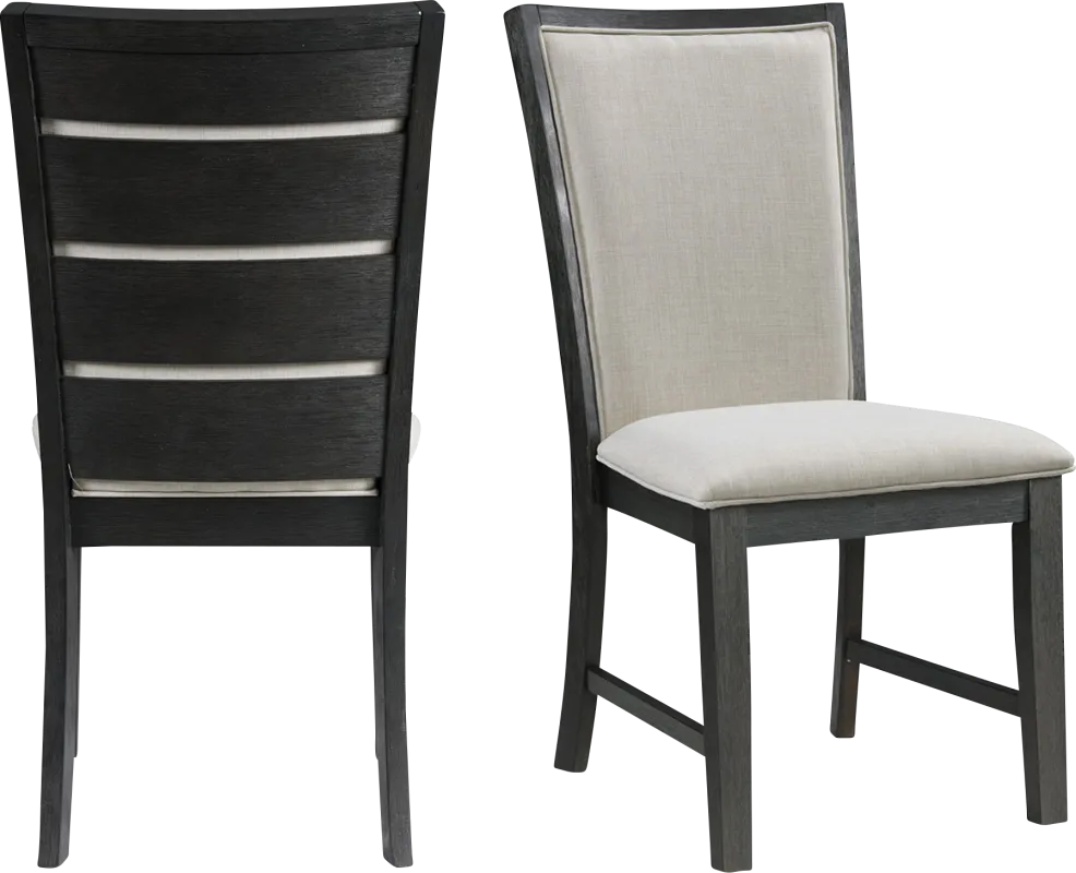 Comsne II Black Side Chair, Set of 2