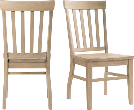 Antsarts Natural Side Chair, Set of 2