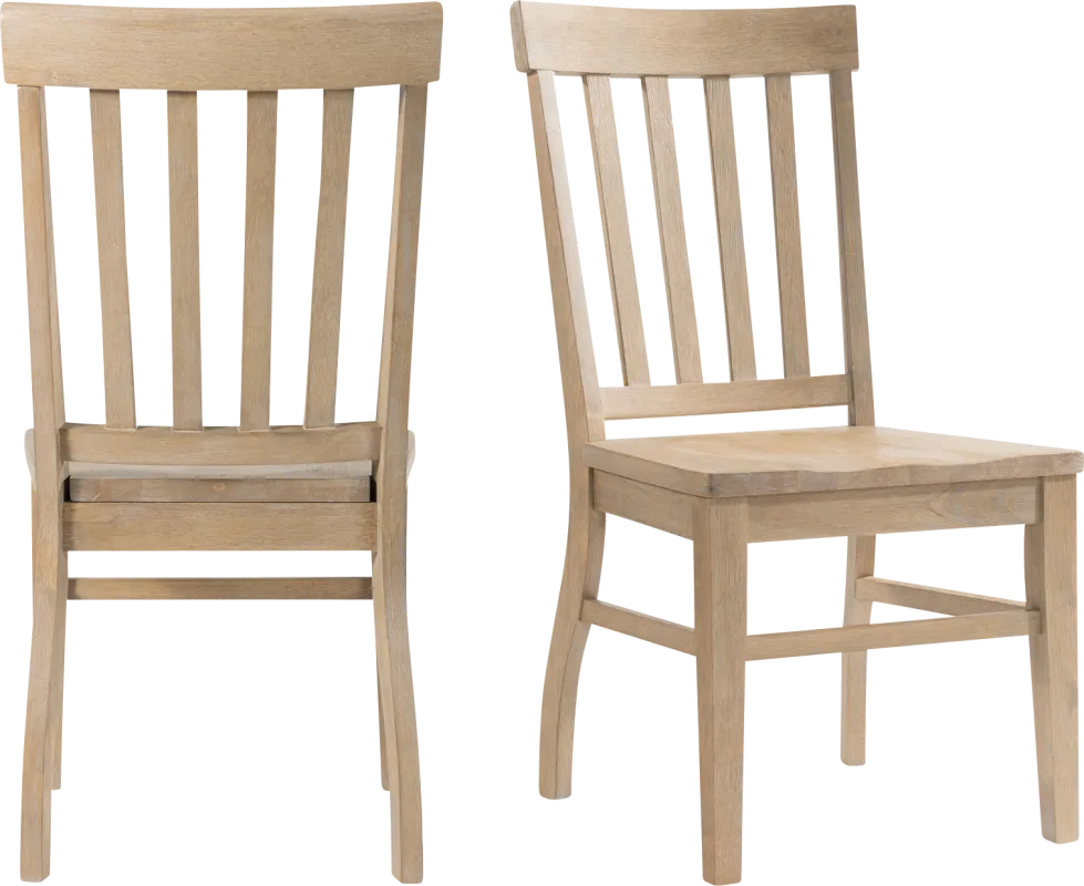 Antsarts Natural Side Chair, Set of 2