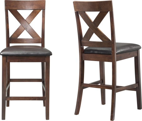 Petalbite Espresso Counter Height Stool, Set of 2