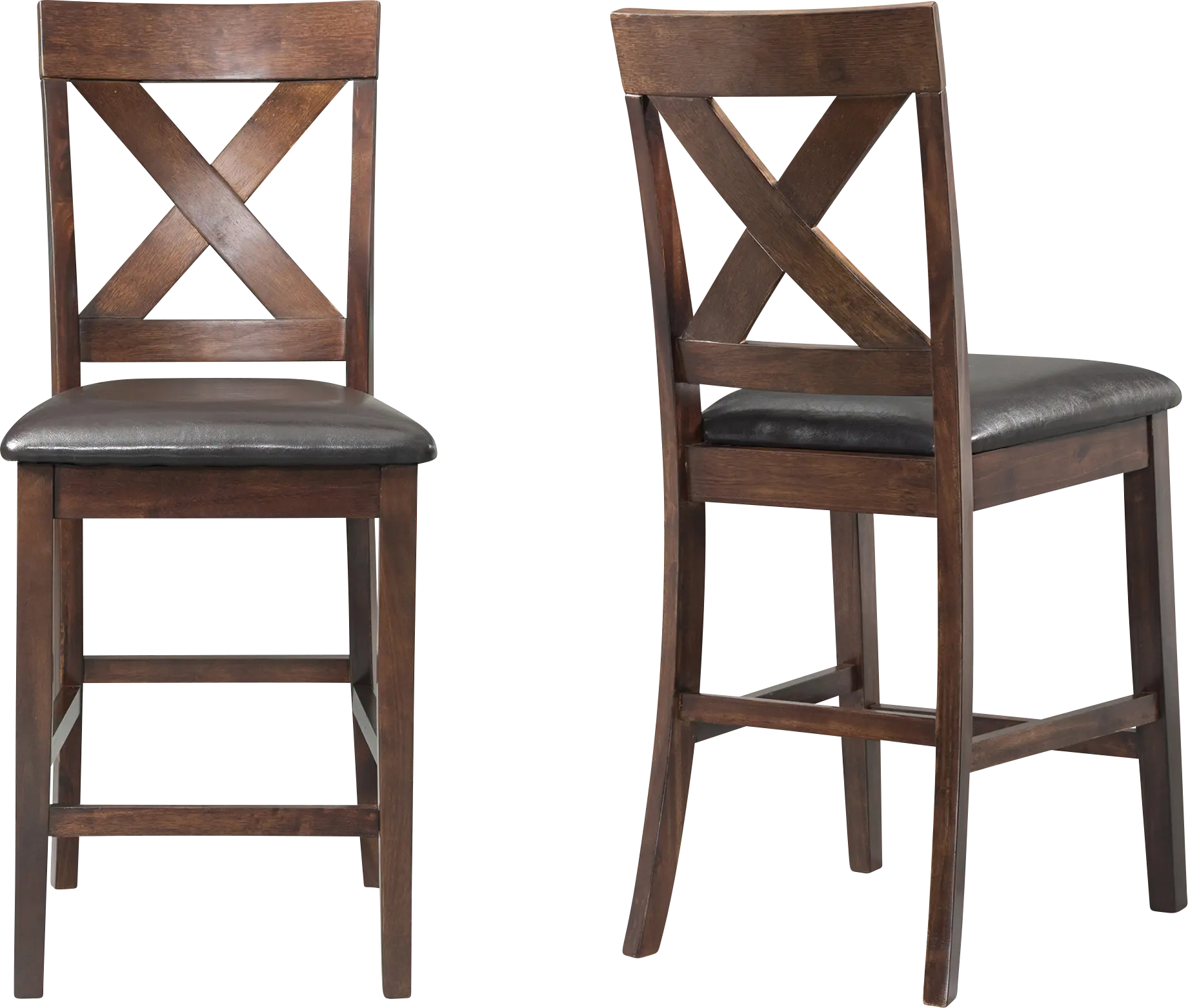 Petalbite Espresso Counter Height Stool, Set of 2