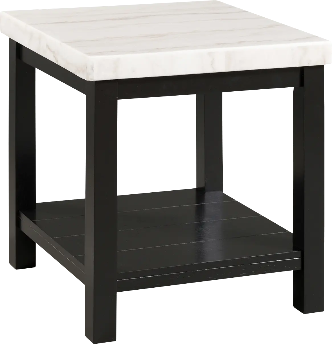 Flowerbank White End Table