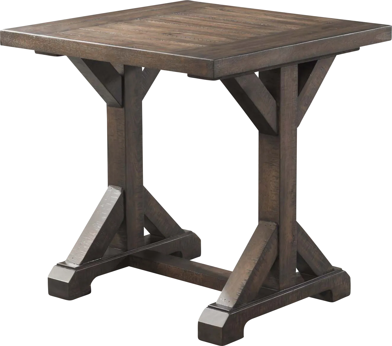 Pixystem Walnut Trestle End Table - Image 1