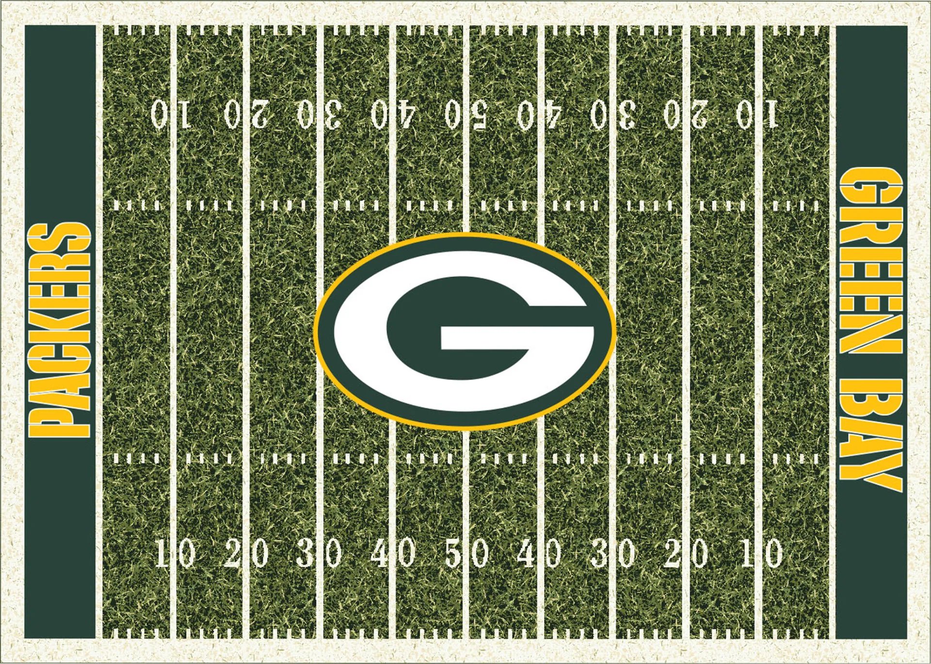 Green Bay Packers Green 4' x 6' Rug - Image 1