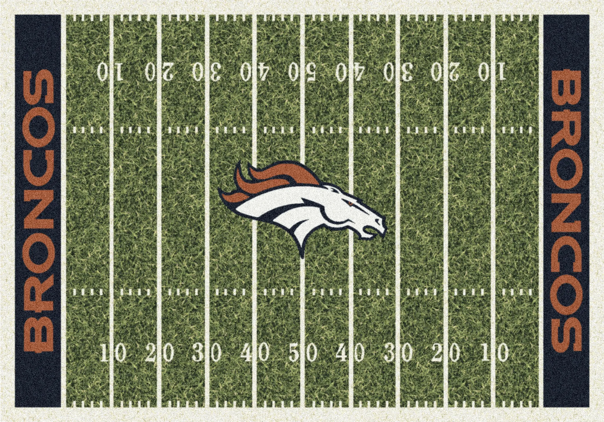 Denver Broncos Green 4' x 6' Rug