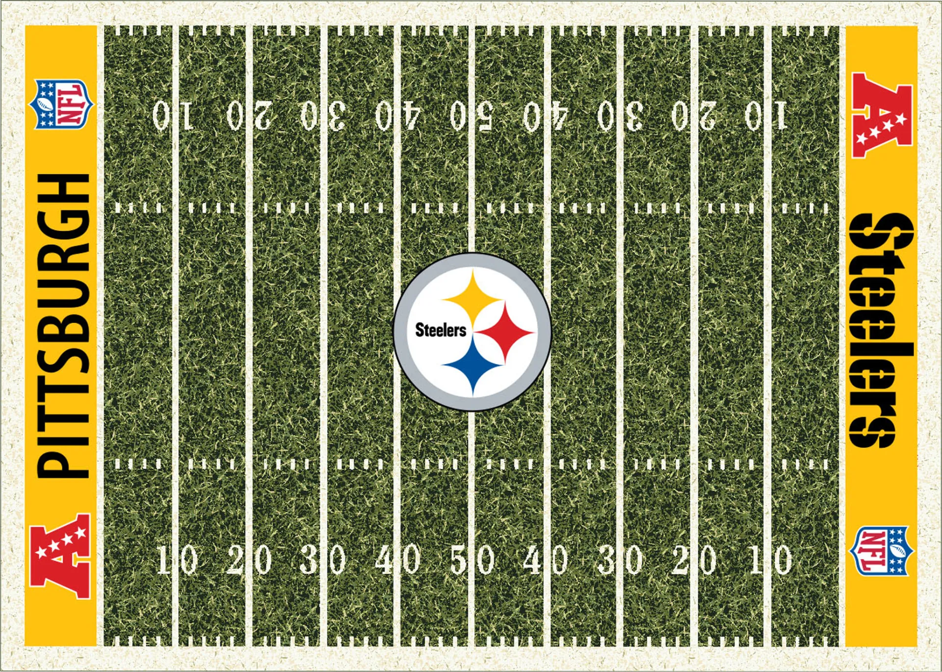 Pittsburgh Steelers Green 4' x 6' Rug - Image 1