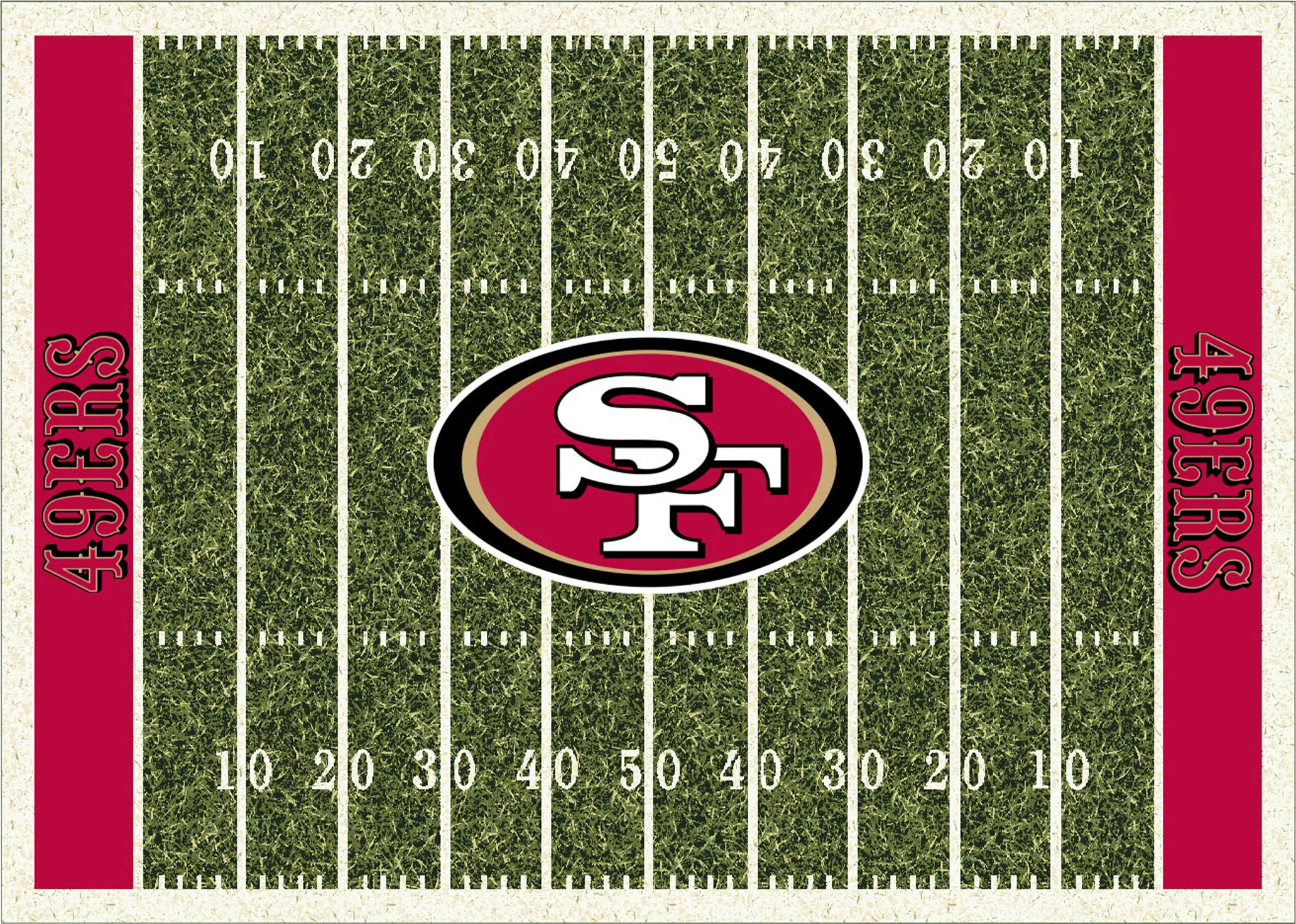 San Francisco 49ers Green 4' x 6' Rug - Thumbnail - Image 1