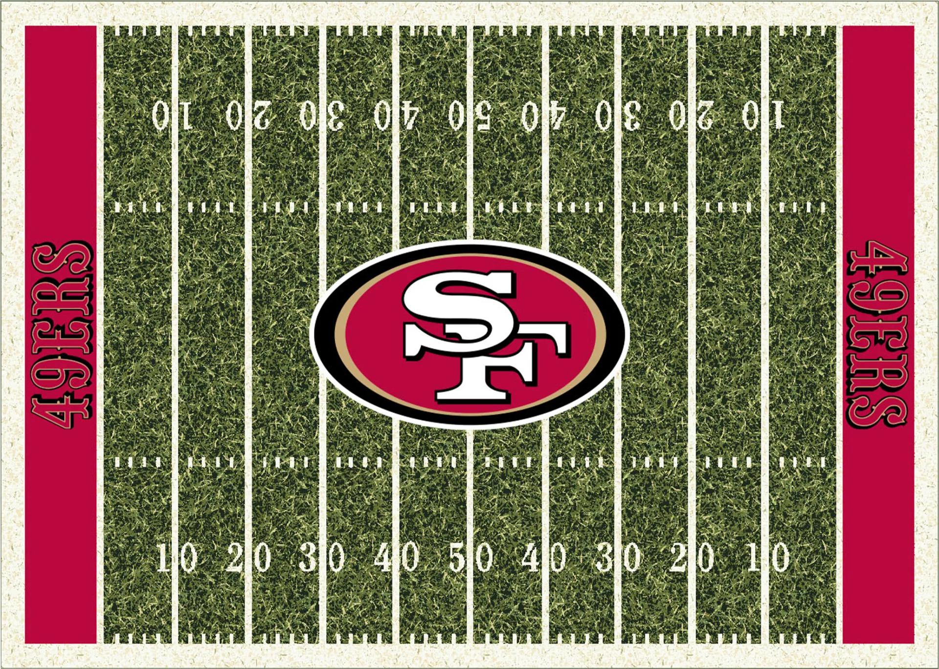 San Francisco 49ers Green 4' x 6' Rug - Image 1