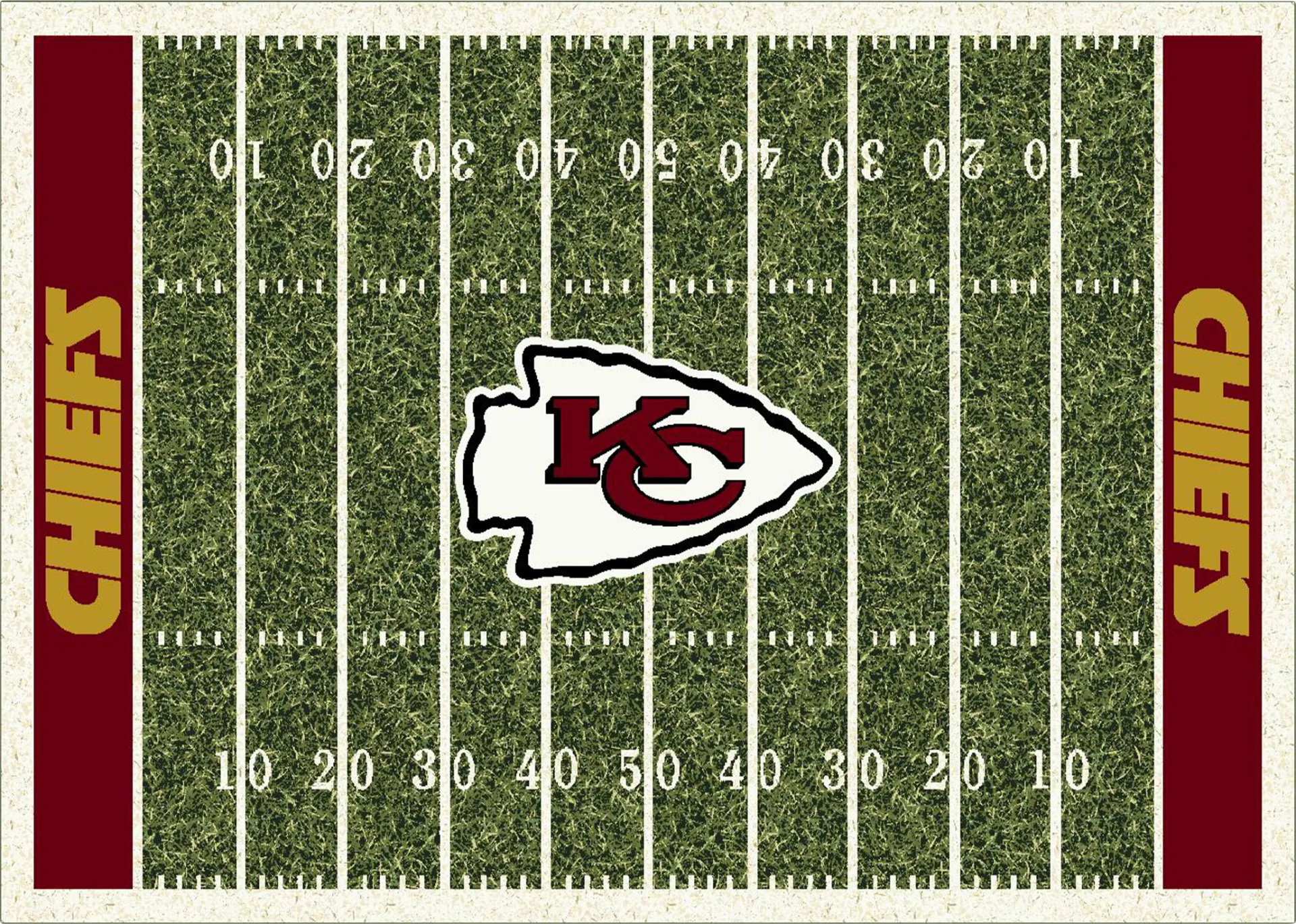 Kansas City Chiefs Green 4' x 6' Rug - Image 1