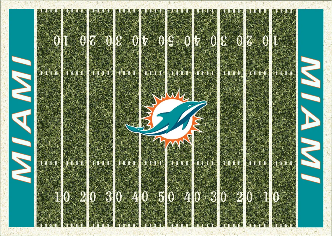 Miami Dolphins Green 4' x 6' Rug