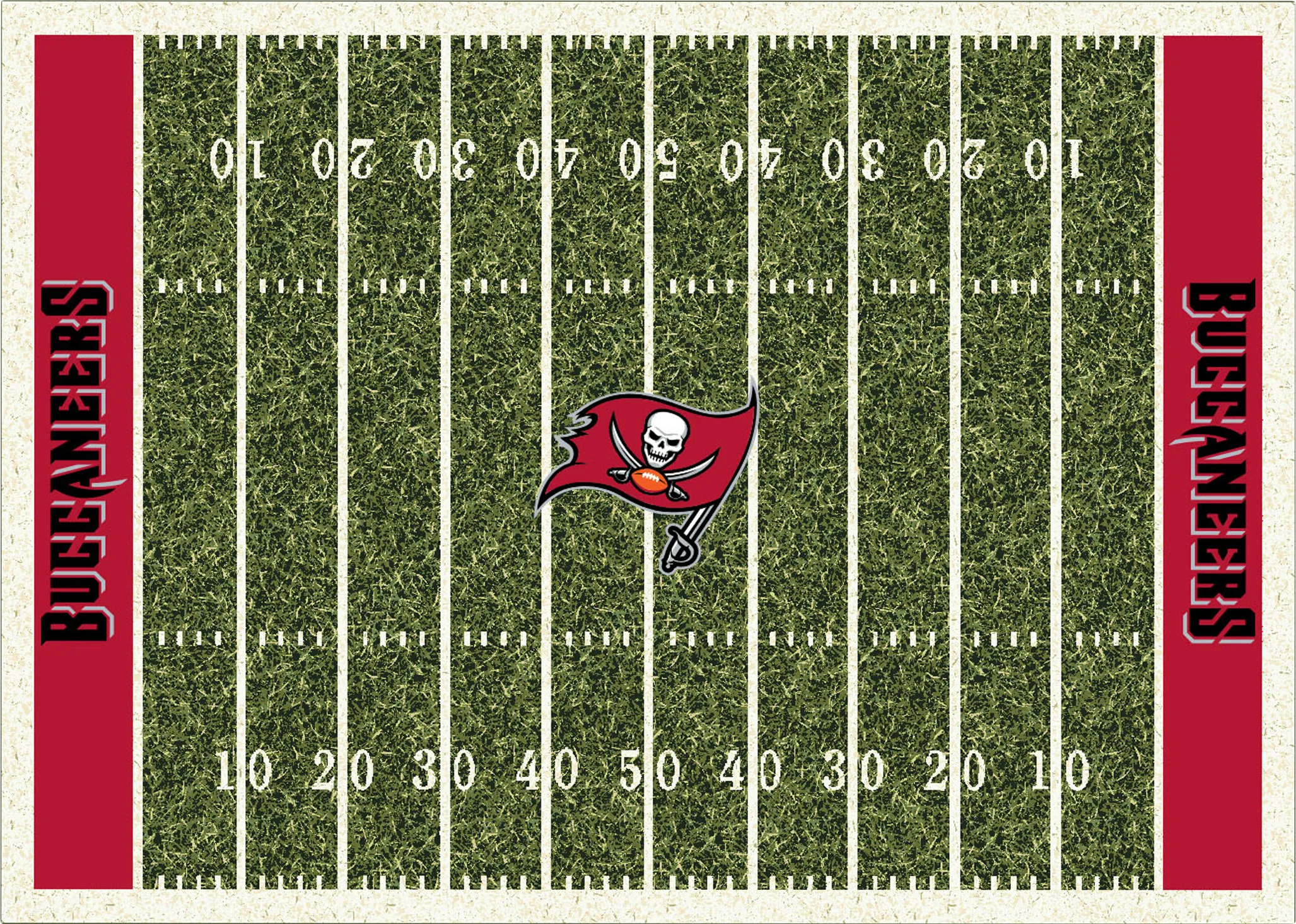 Tampa Bay Buccaneers Green 4' x 6' Rug - Thumbnail - Image 1