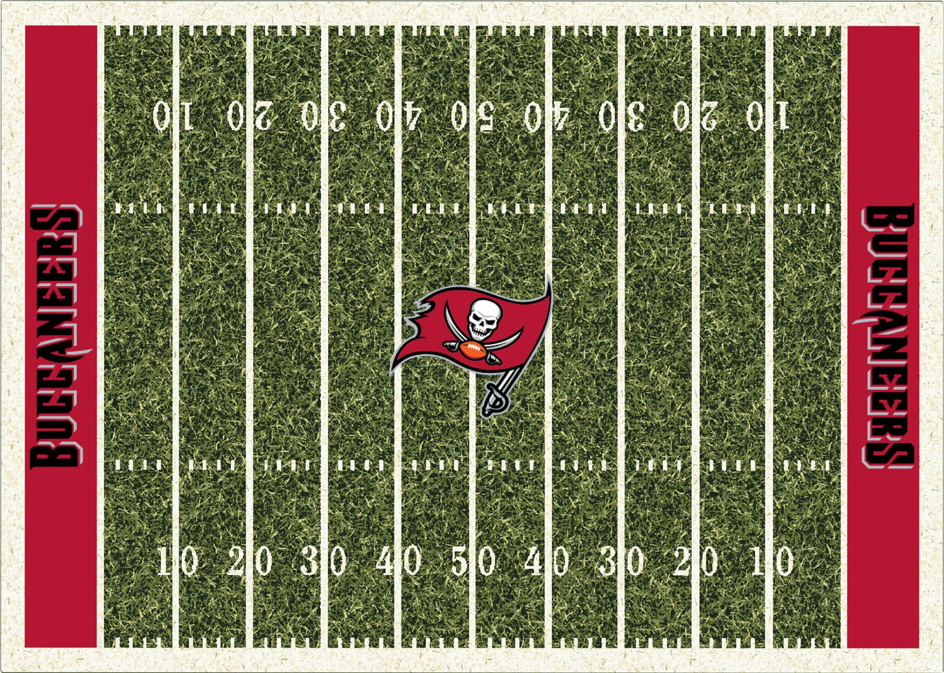 Tampa Bay Buccaneers Green 4' x 6' Rug - Image 1