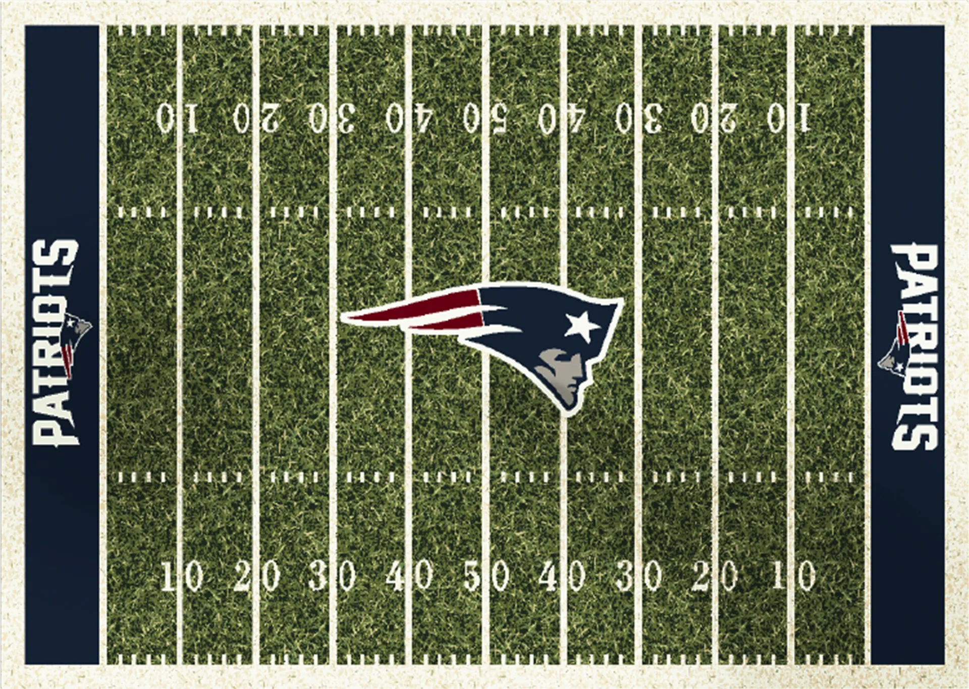 New England Patriots Green 4' x 6' Rug - Image 1
