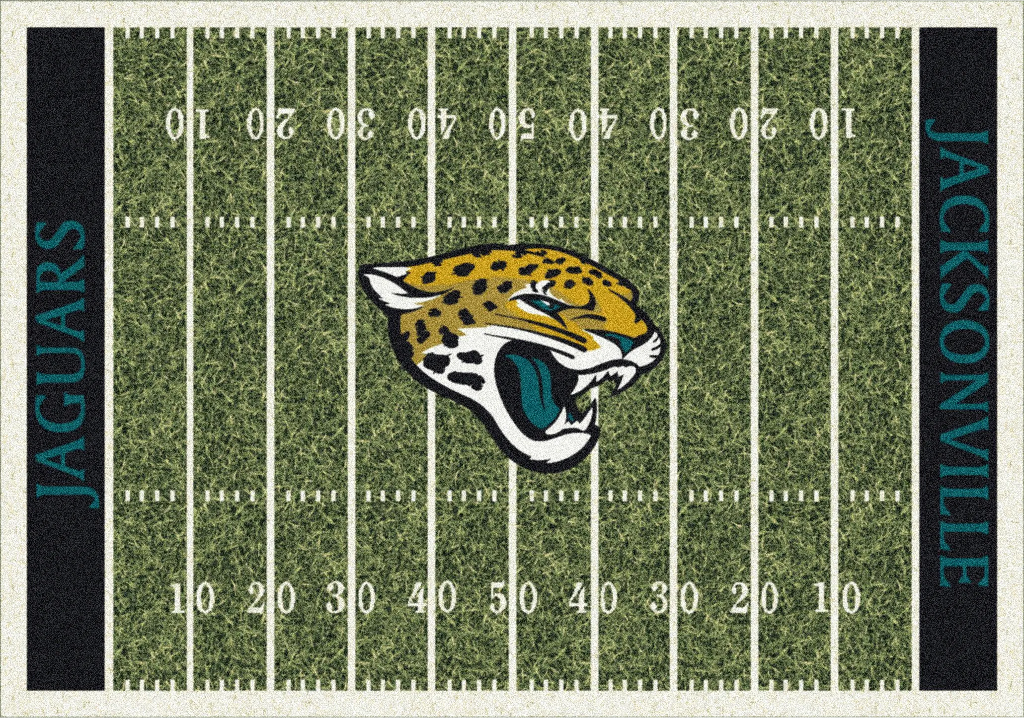 Jacksonville Jaguars Green 4' x 6' Rug - Thumbnail - Image 1