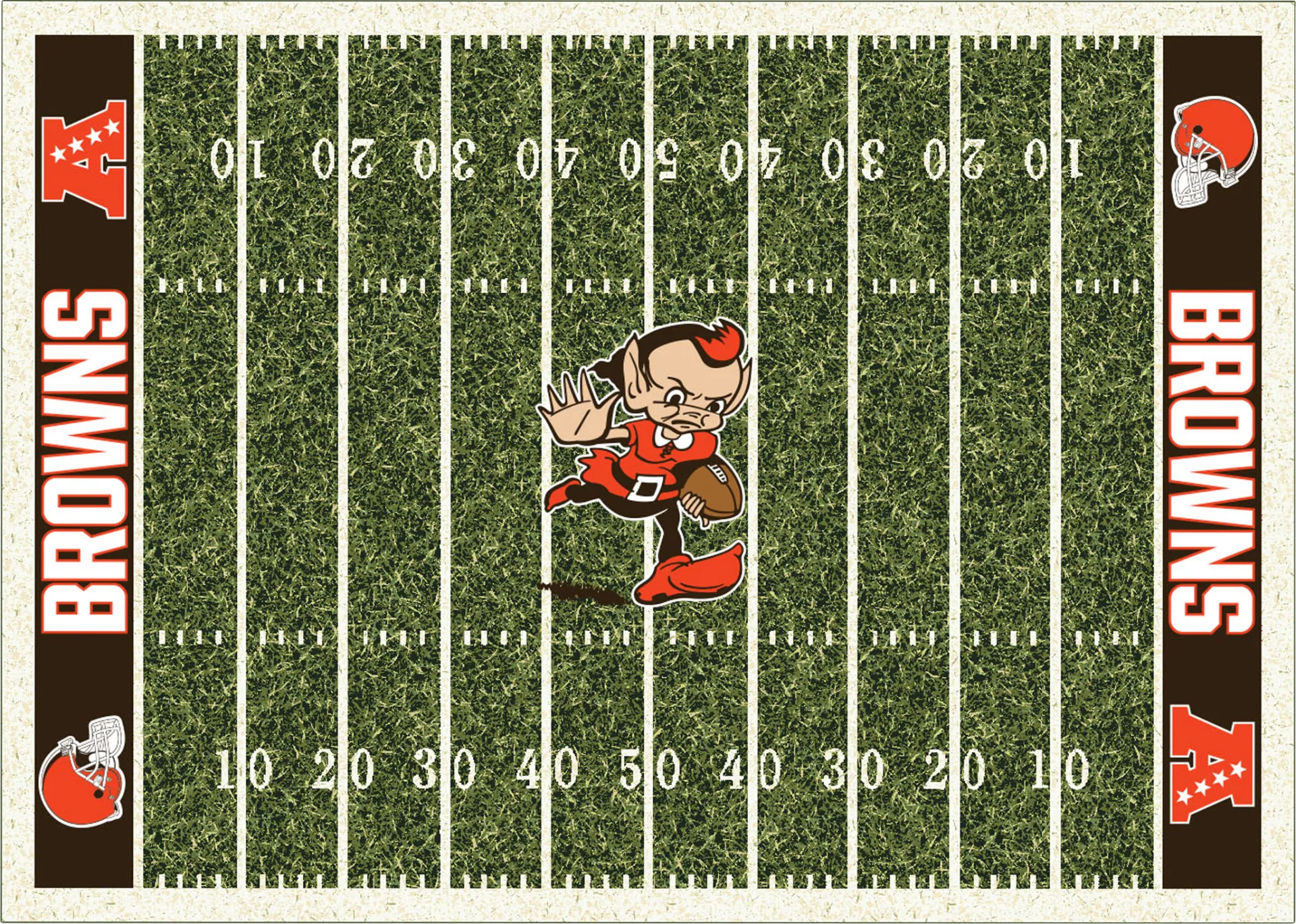 Cleveland Browns Green 4' x 6' Rug - Image 1