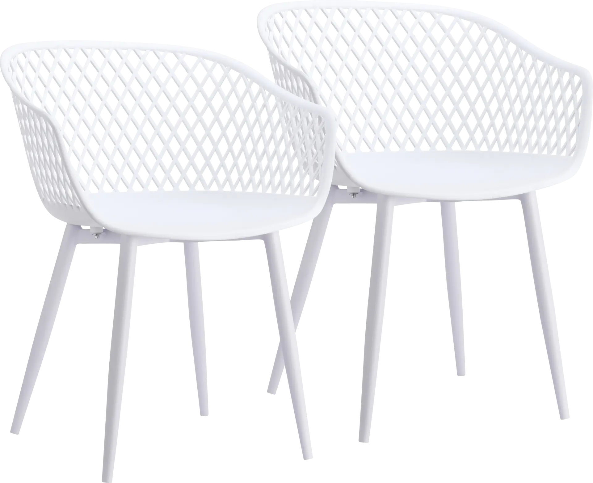 Auraria White Outdoor Arm Chair, Set of 2