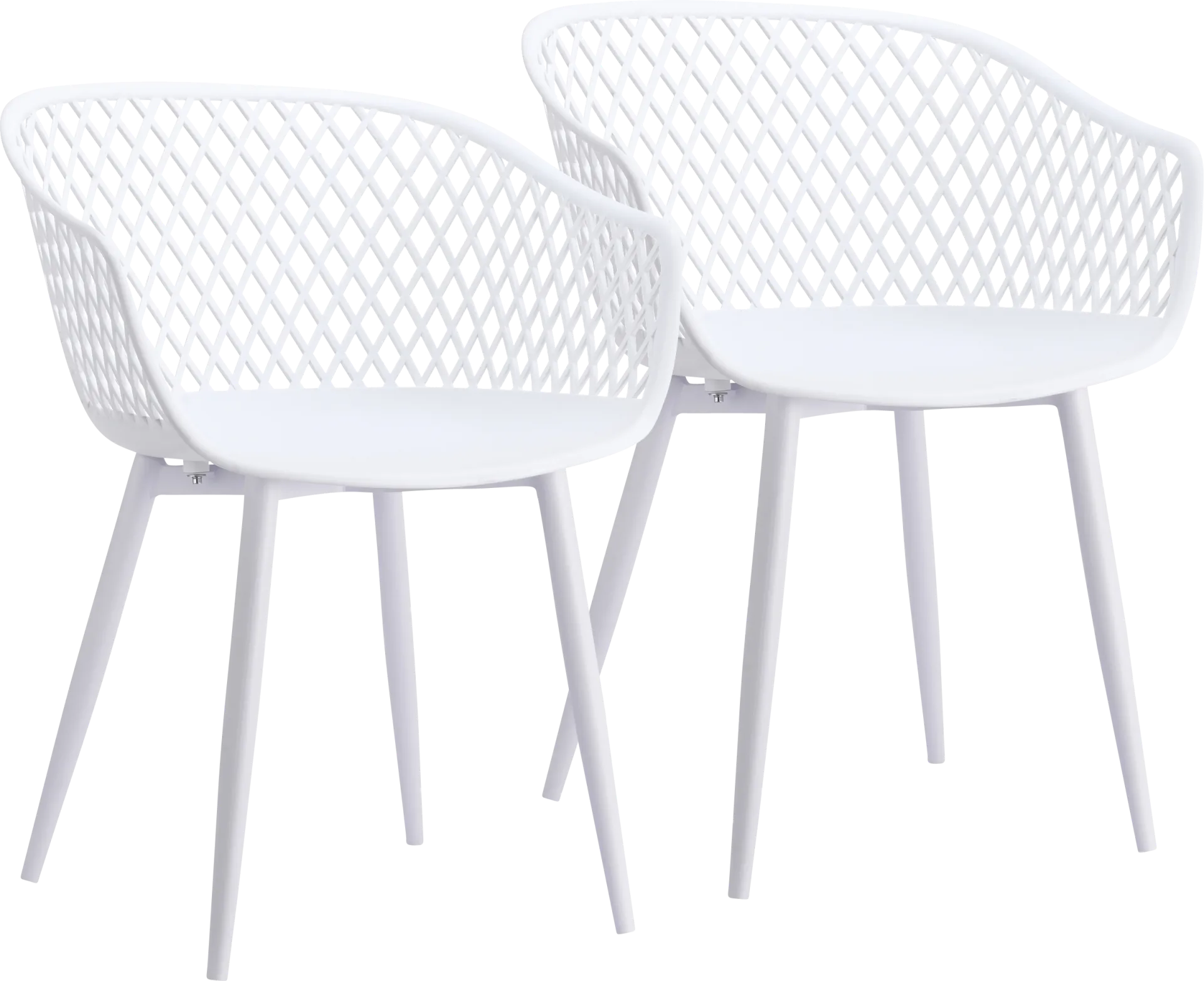 Auraria White Outdoor Arm Chair, Set of 2 - Image 1
