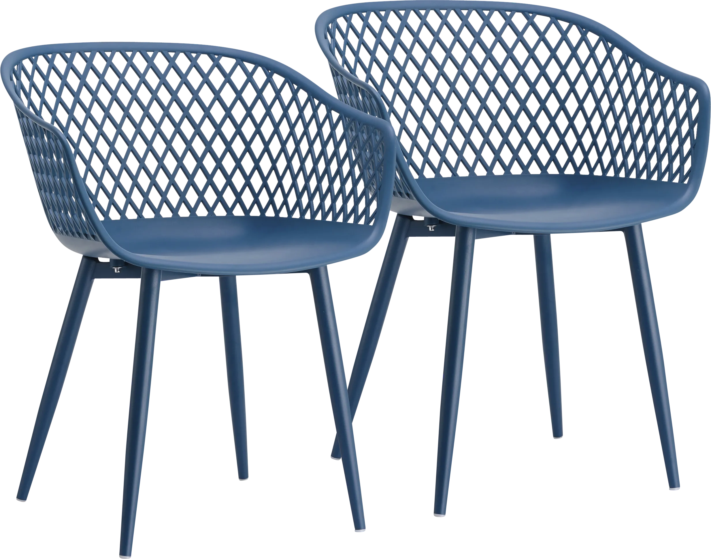 Auraria Blue Outdoor Arm Chair, Set of 2 - Thumbnail - Image 1