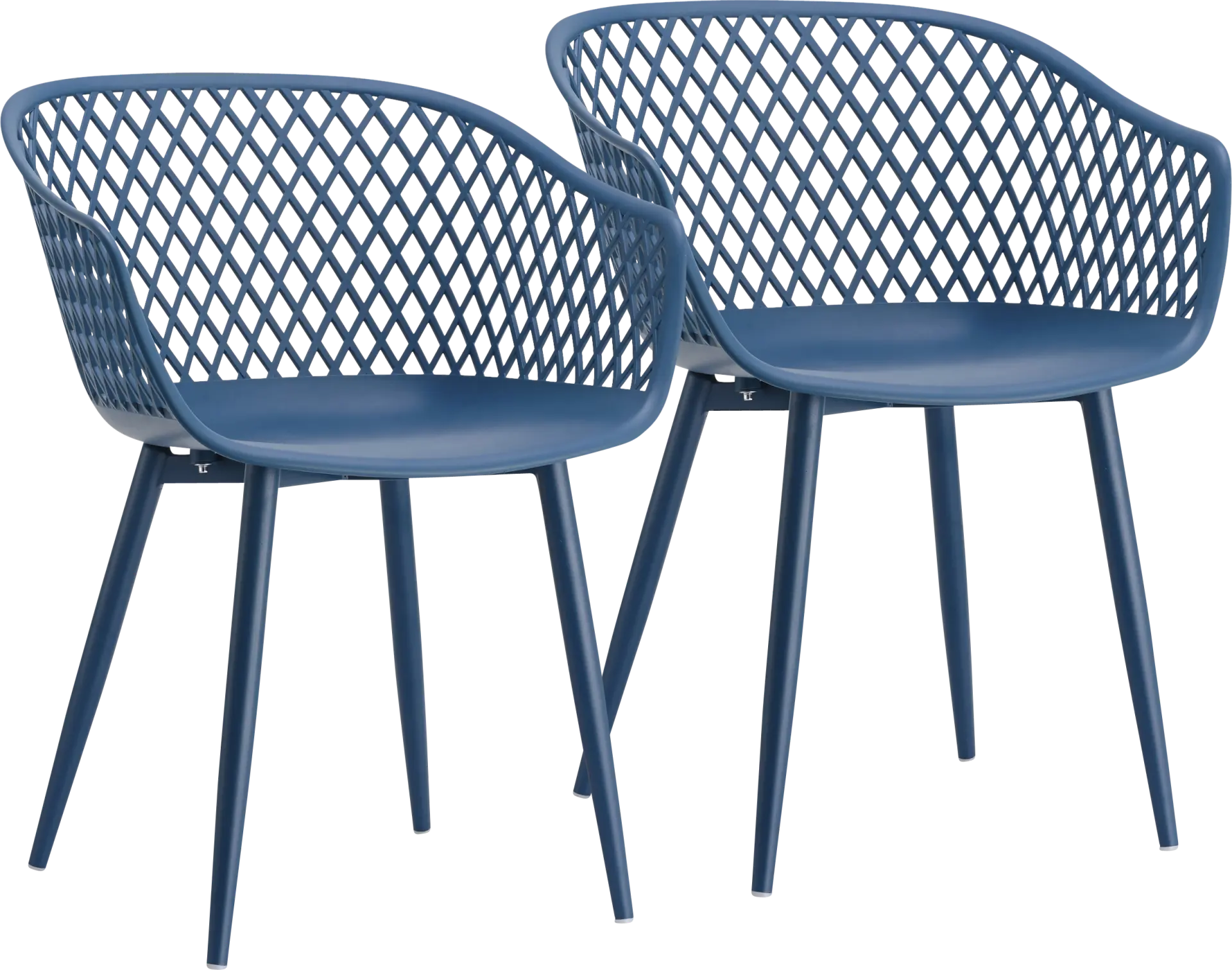 Auraria Blue Outdoor Arm Chair, Set of 2