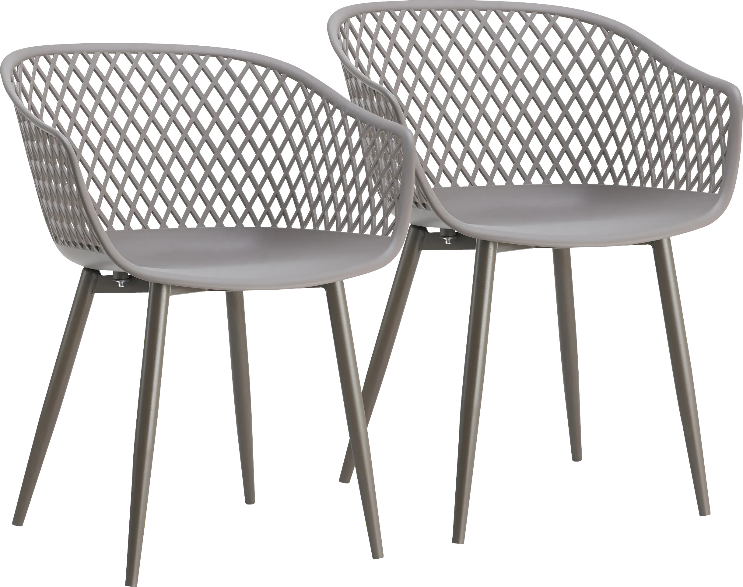 Auraria Gray Outdoor Arm Chair, Set of 2 - Thumbnail - Image 1