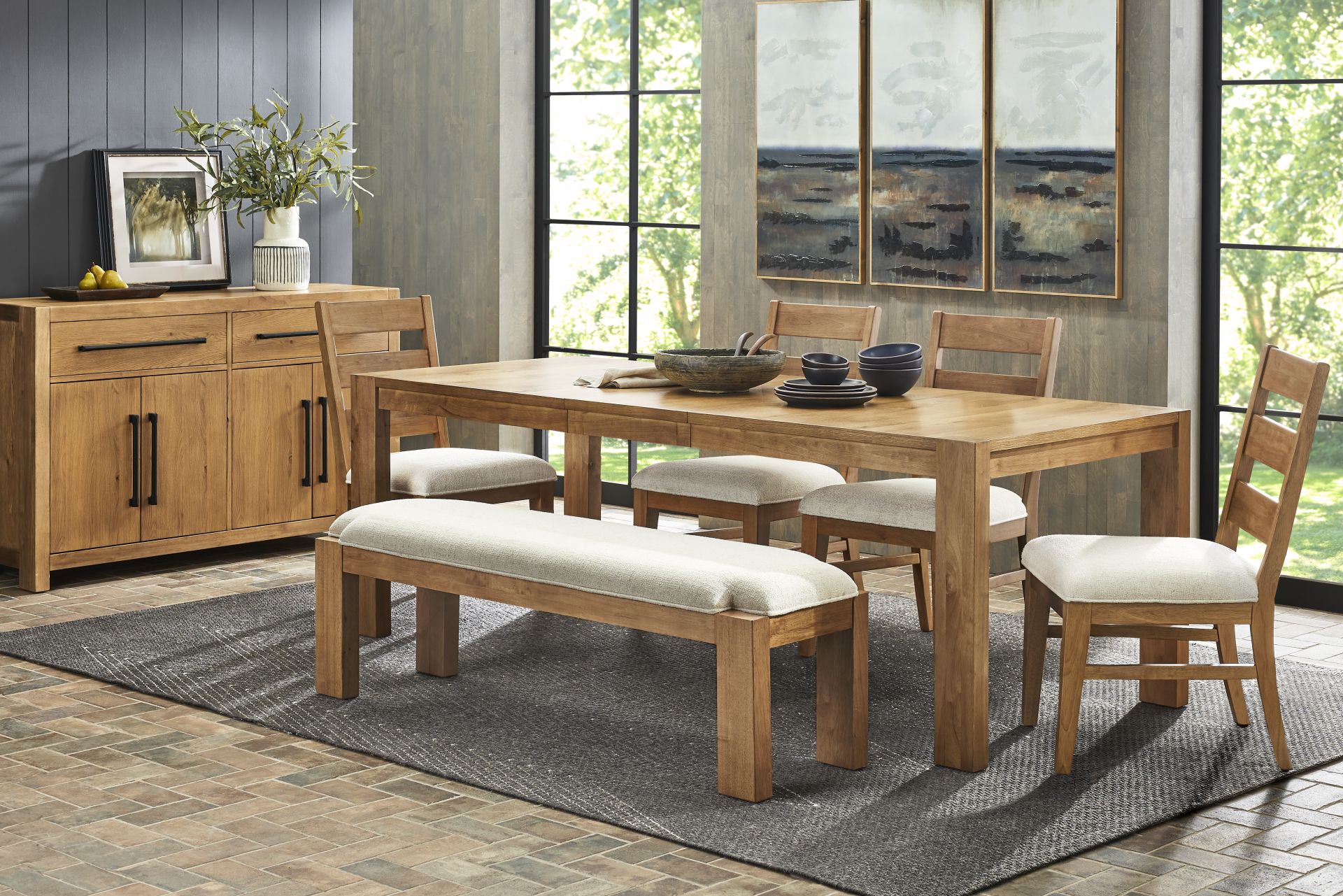 Ithaca Natural 6 Pc Dining Room - Image 1