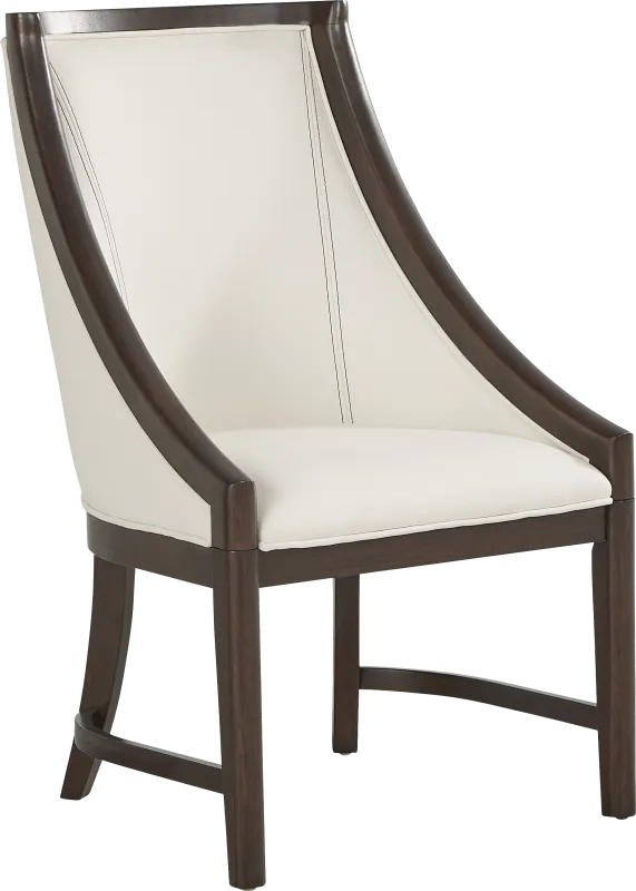 Elko Falls White Upholstered Host Chair