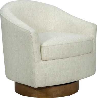 Beback Cream Swivel Accent Chair