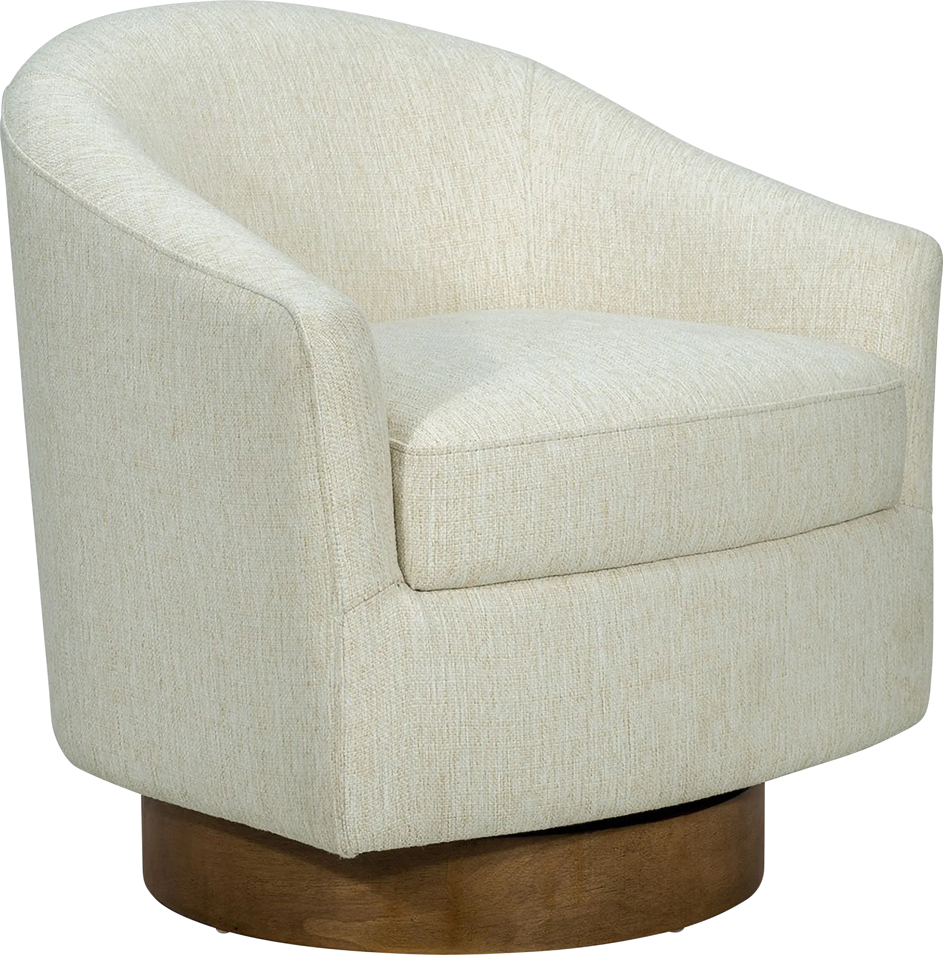 Beback Cream Swivel Accent Chair - Image 1