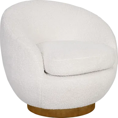 Lynate Cream Swivel Accent Chair