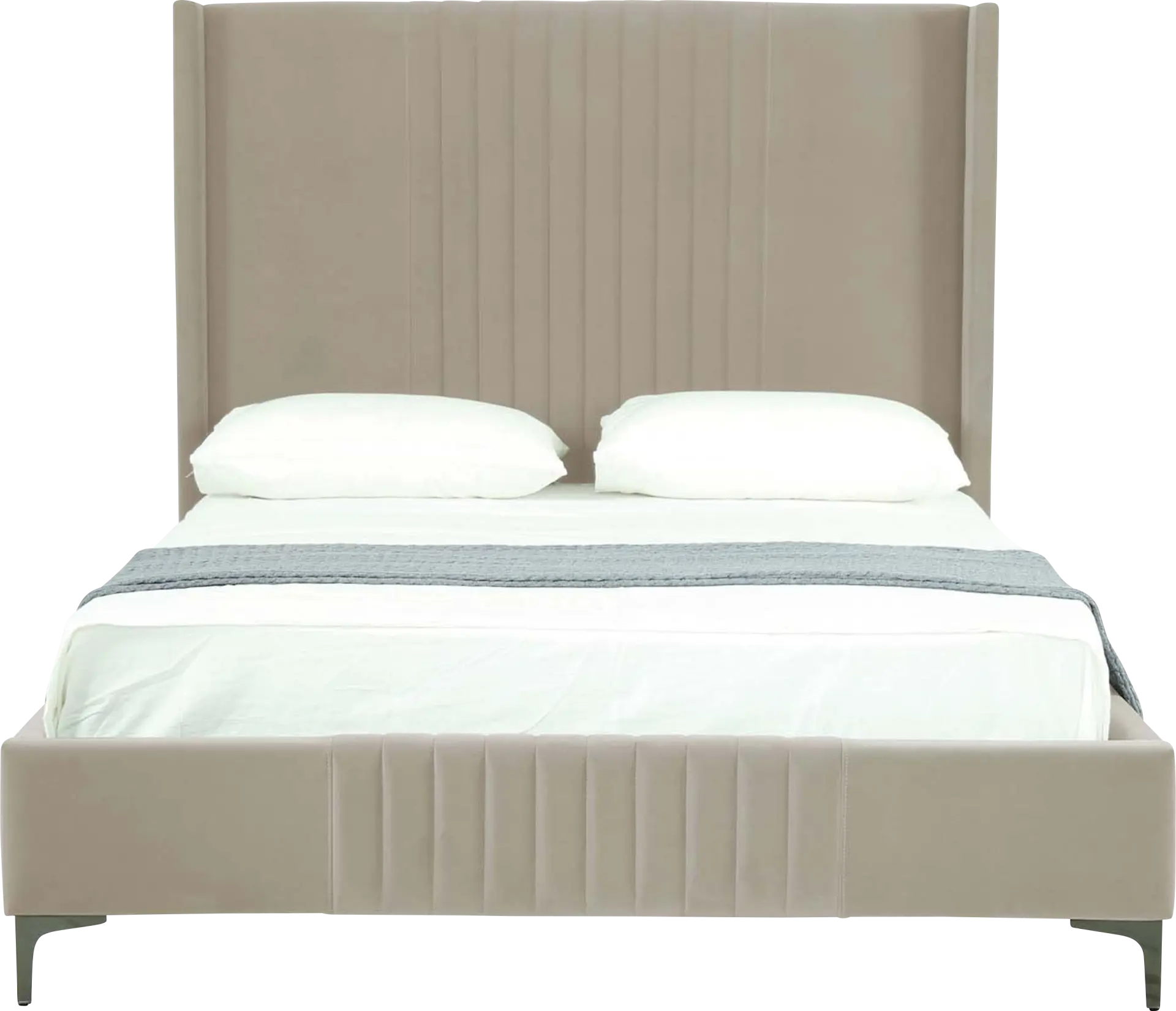 Almendra Taupe Queen Bed