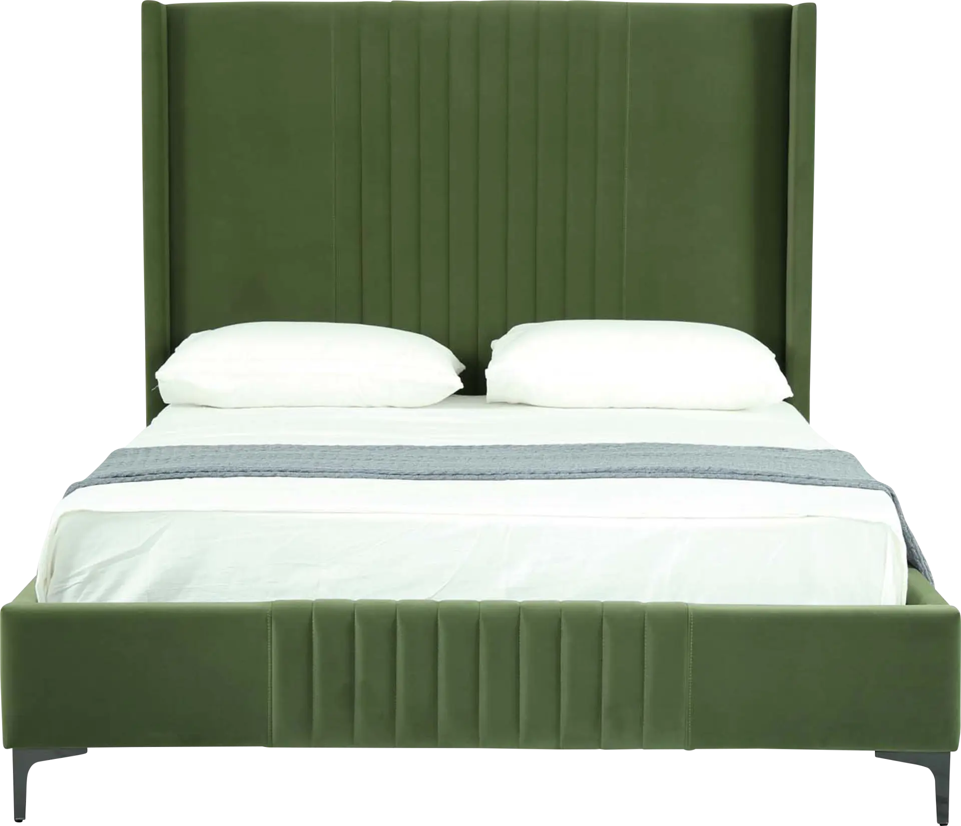 Almendra Green Queen Bed