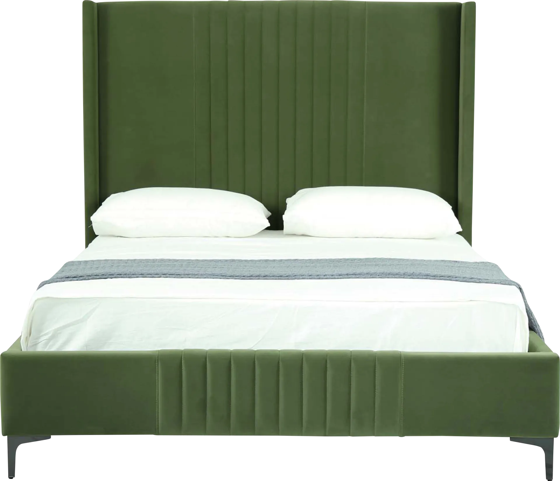 Almendra Green Queen Bed - Image 1