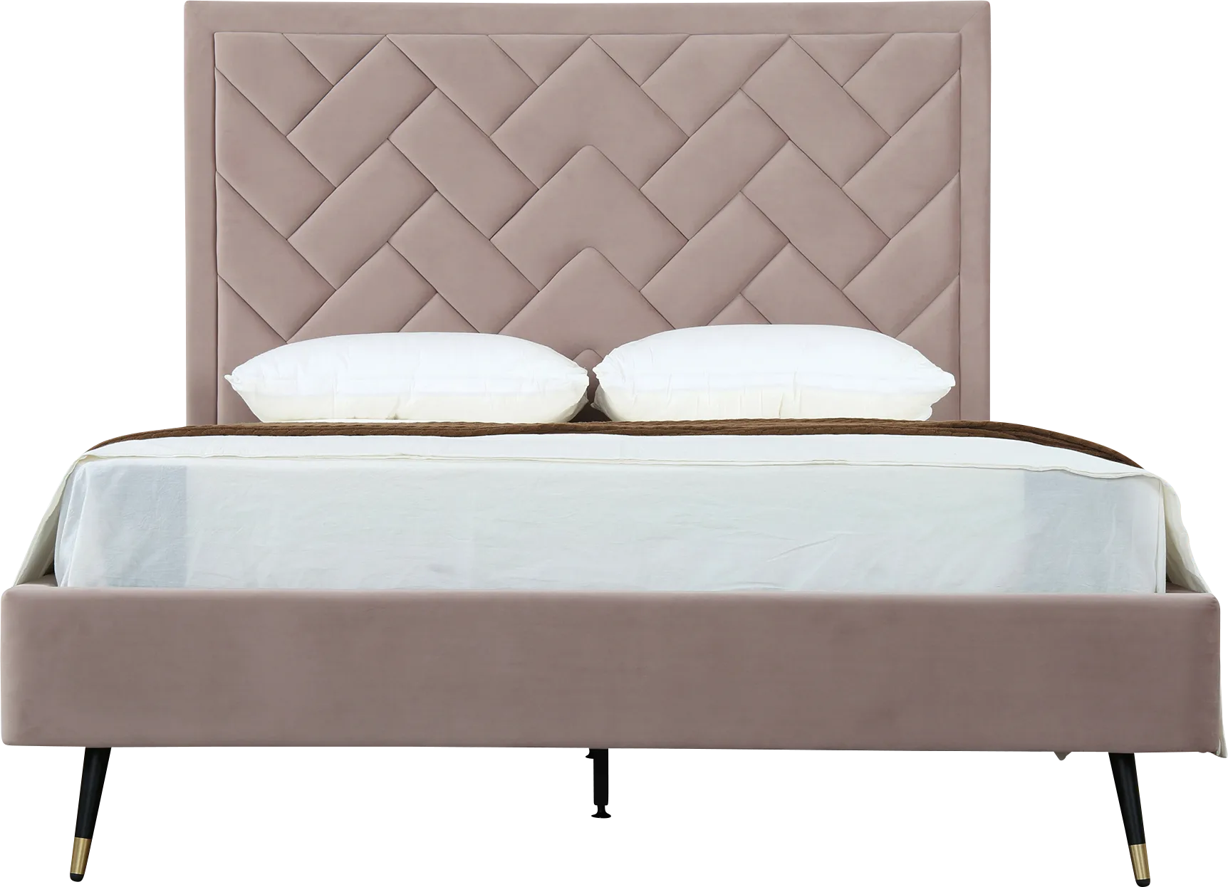 Bevra Blush Queen Bed - Thumbnail - Image 1