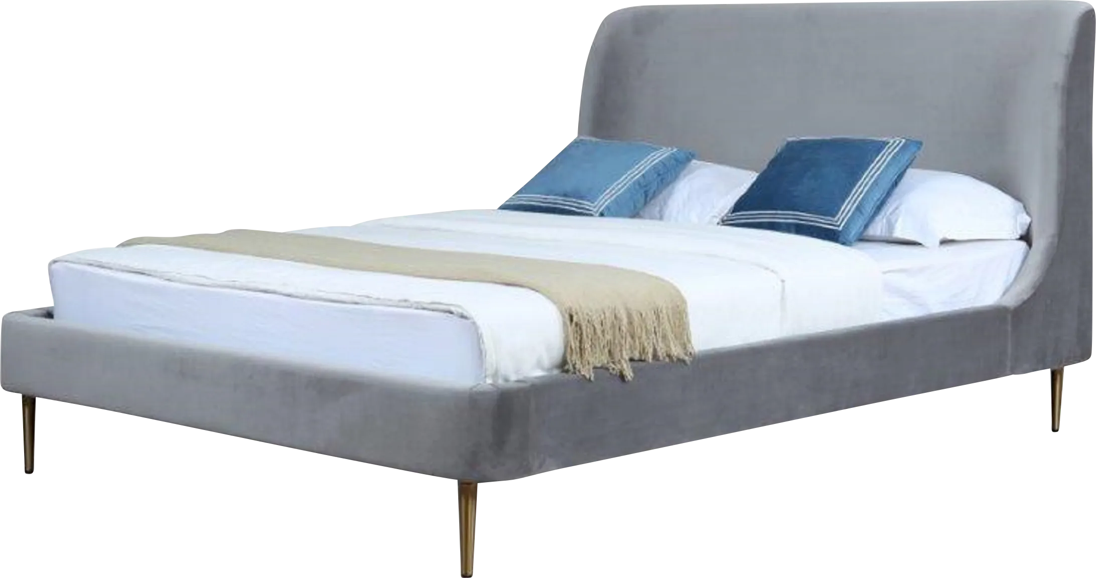 Galerita Gray Queen Bed - Thumbnail - Image 1