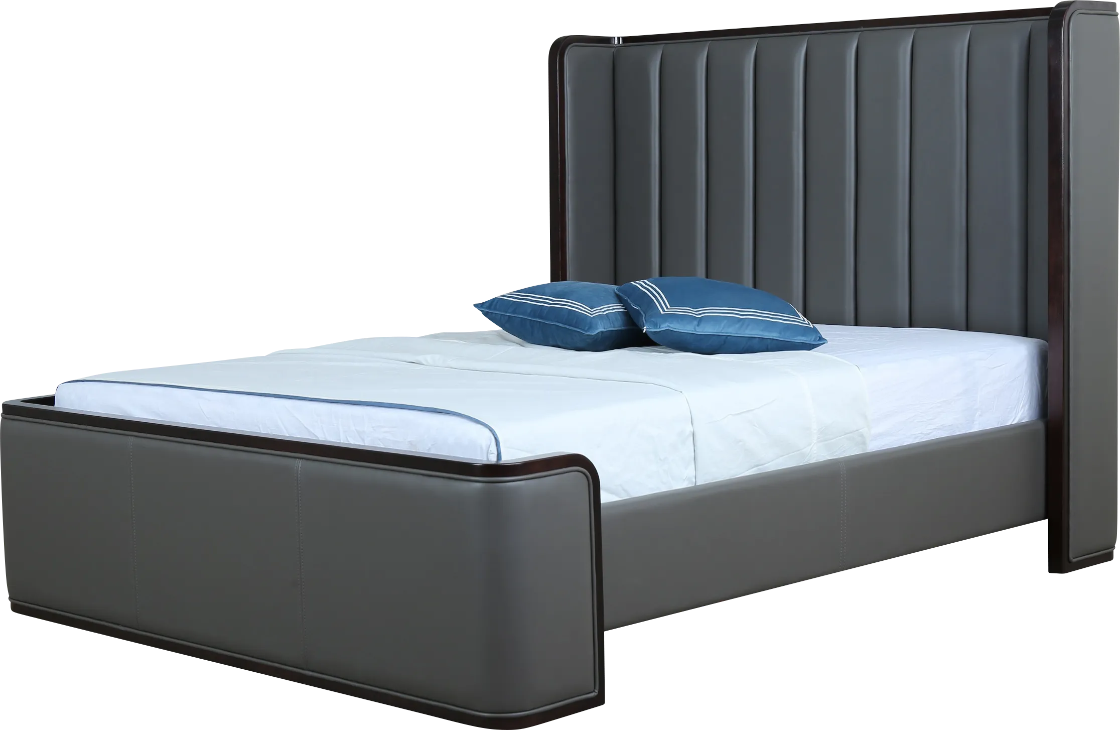 Gazenia Gray Queen Bed - Thumbnail - Image 1