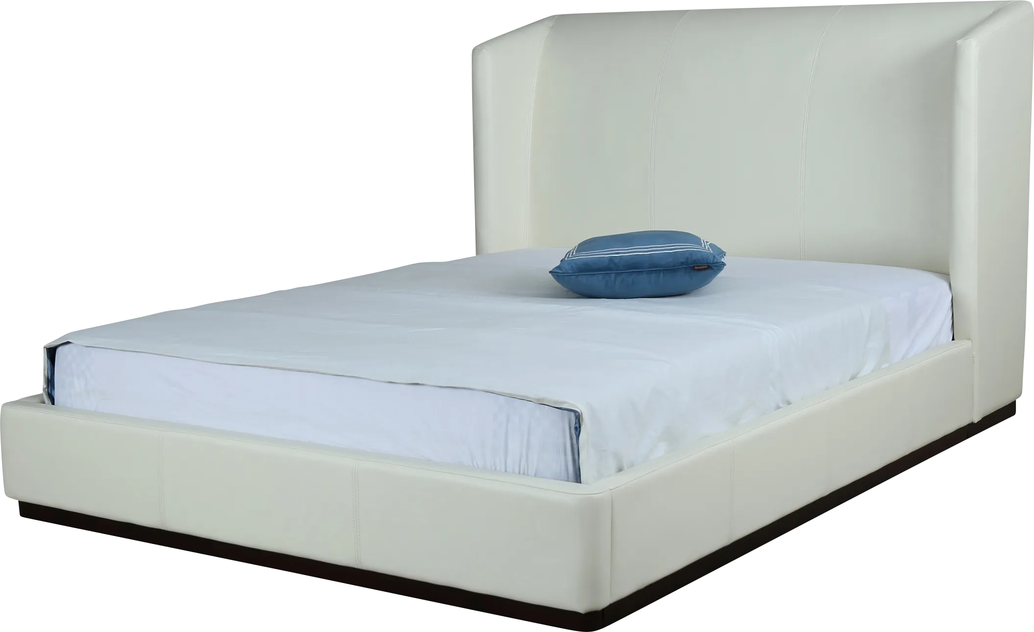 Nyland Cream Queen Bed - Thumbnail - Image 1
