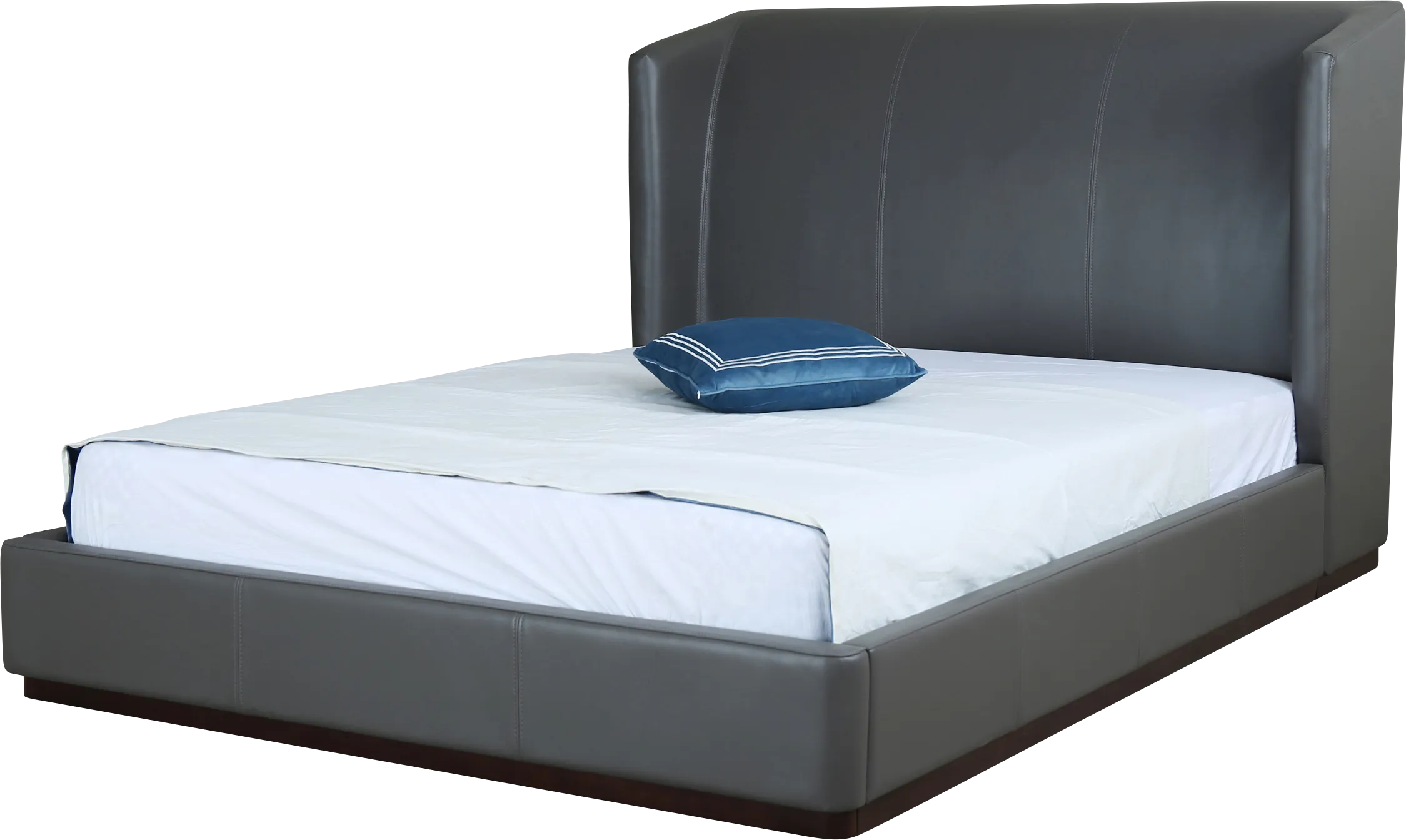 Nyland Gray Queen Bed - Thumbnail - Image 1