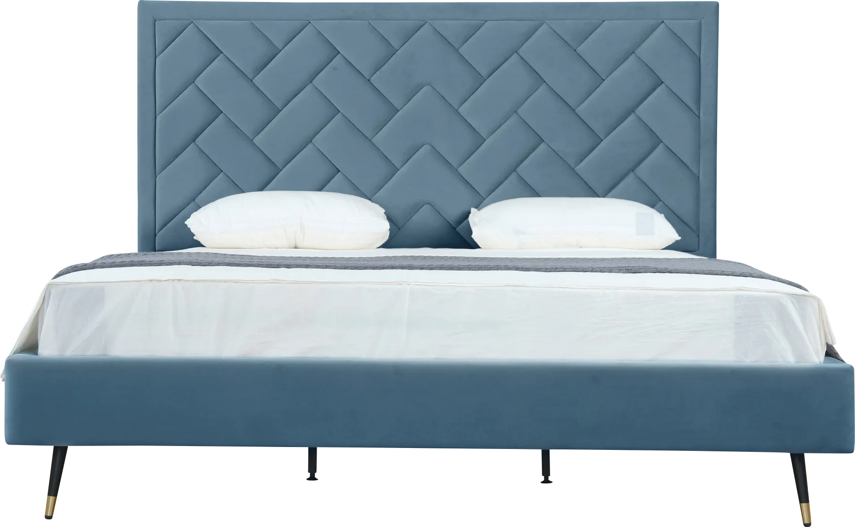 Bevra Blue King Bed - Thumbnail - Image 1