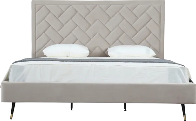 Bevra Light Gray King Bed