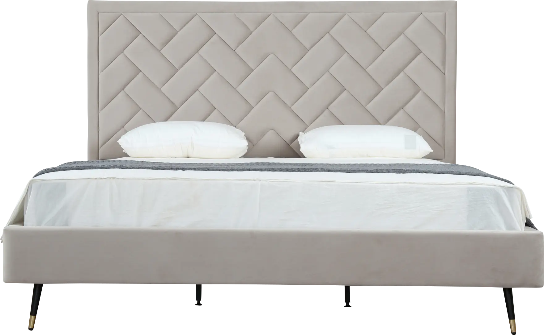 Bevra Light Gray King Bed