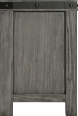 Arcaneman Gray Nightstand