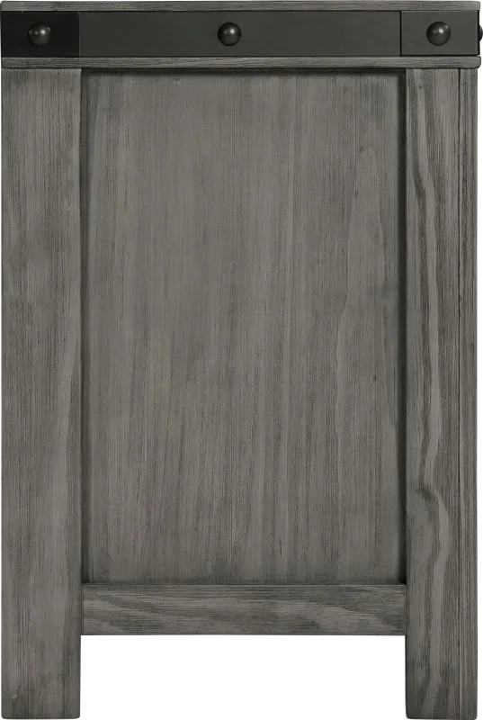 Arcaneman Gray Nightstand