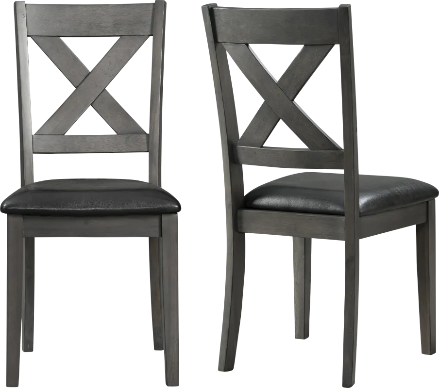 Petalbite Gray Side Chair, Set of 2